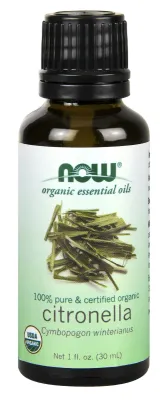 NOW Essential Oils Citronella Oil, Organic - 1 fl. oz.