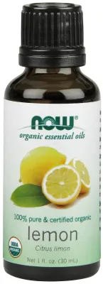 NOW Essential Oils Lemon Oil, Organic - 1 fl. oz.