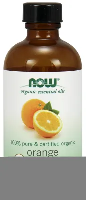 NOW Essential Oils Orange Oil, Organic - 4 fl. oz.
