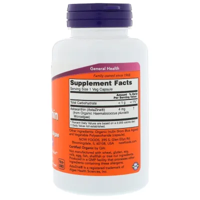 NOW Foods Astaxanthin 4 mg - 90 Veg Capsules
