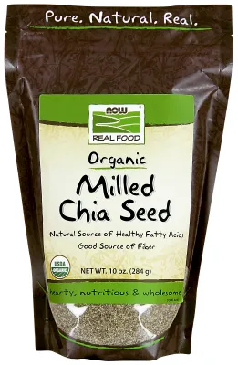 NOW Foods Chia Seed Milled, Organic - 10 oz.