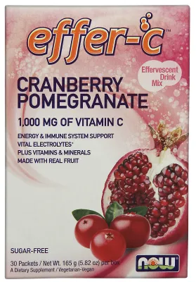 NOW Foods Effer-C™ Cranberry Pomegranate Packets 30/Box