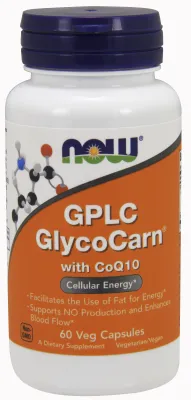 NOW Foods GPLC GlycoCarn with CoQ10 - 60 Veg Capsules