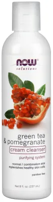 NOW Foods Green Tea & Pomegranate Cream Cleanser - 8 oz.