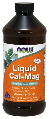 NOW Foods Liquid Cal-Mag Blueberry - 16 oz.