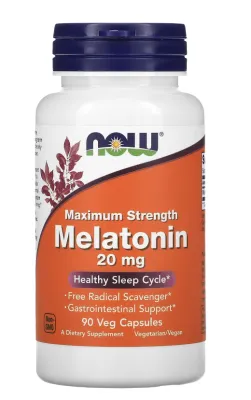 Now Foods Melatonin, Maximum Strength 20 mg Veg Capsules