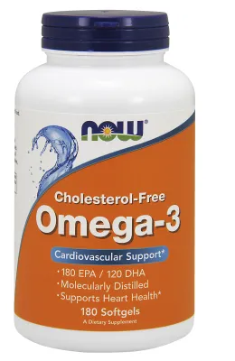 NOW Foods Omega-3 Cholesterol Free - 180 Softgels