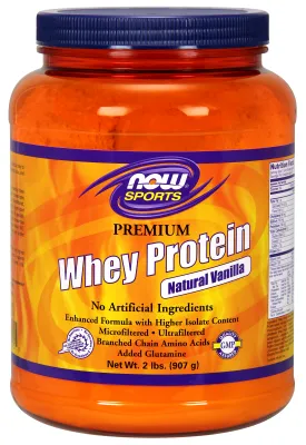 NOW Foods Premium Whey Protein (Vanilla) - 2 lbs.