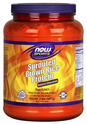 NOW Foods Sprouted Brown Rice Protein, Chocolate - 2 lbs.