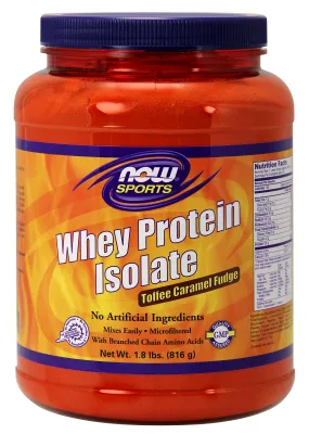 NOW Foods Whey Protein Isolate Toffee Caramel Fudge - 1.8 lbs.