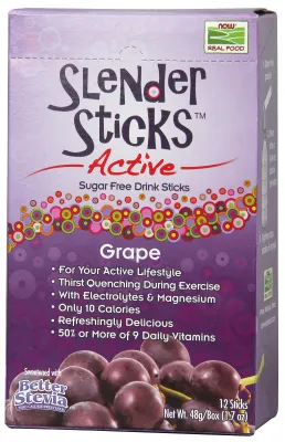 NOW Natural Foods Active Grape Slender Sticks - 12/Box