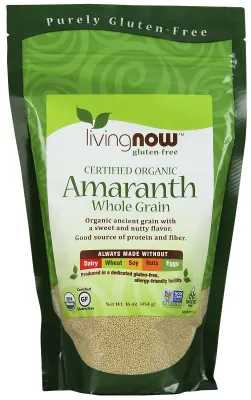 NOW Natural Foods Amaranth Whole Grain, Organic - 16 oz.
