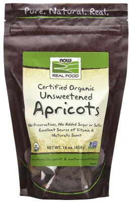 NOW Natural Foods Apricots, Unsweetened & Organic - 16 oz.