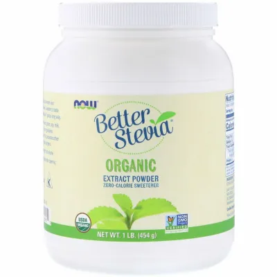 NOW Natural Foods BetterStevia Extract Powder, Organic - 1 lb.
