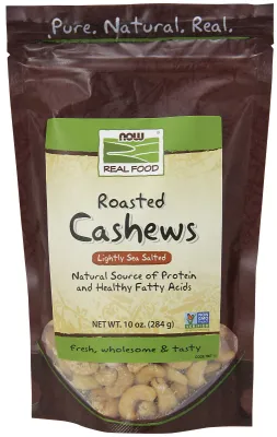 NOW Natural Foods Cashews, Roasted & Salted - 10 oz.