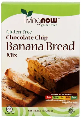 NOW Natural Foods Chocolate Chip Banana Bread Mix, Gluten-Free - 11.3 oz.