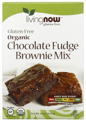 NOW Natural Foods Chocolate Fudge Brownie Mix, Organic, Gluten-Free - 16 oz.