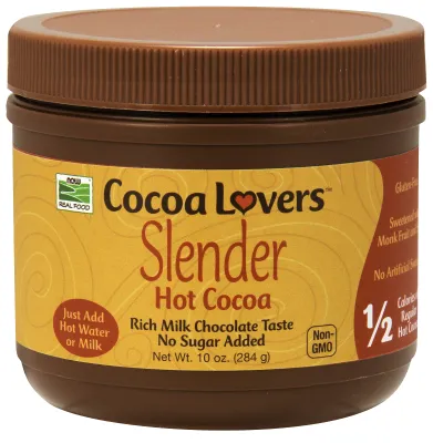 NOW Natural Foods Cocoa Lovers Slender Hot Cocoa, Organic - 10 oz.