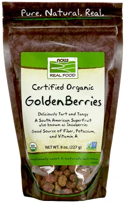 NOW Natural Foods GoldenBerries, Organic - 8 oz.
