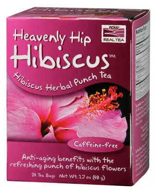 NOW Natural Foods Heavenly Hip Hibiscus Tea - 24 Tea Bags