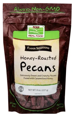 NOW Natural Foods Honey-Roasted Pecans - 8 oz.