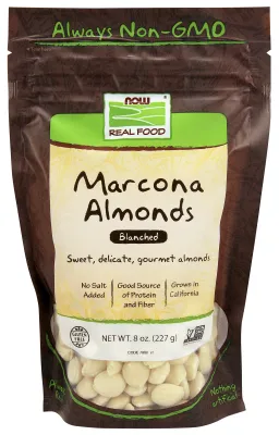 NOW Natural Foods Marcona Almonds, Blanched - 8 oz.
