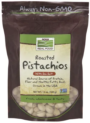 NOW Natural Foods Pistachios, Roasted & Salted - 12oz