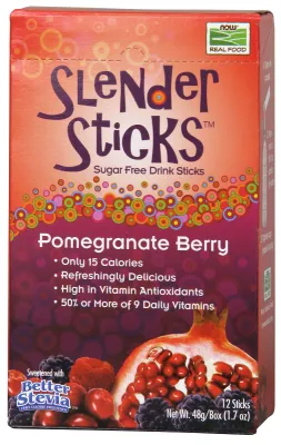 NOW Natural Foods Pomegranate Berry Slender Sticks - 12/Box