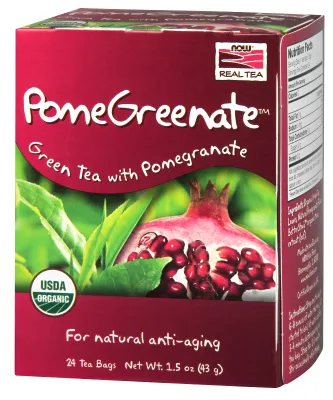 NOW Natural Foods PomeGreenate Tea, Organic - 24 Tea Bags