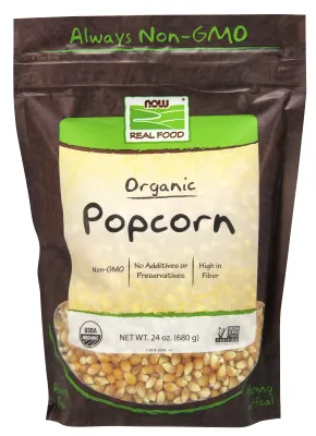 NOW Natural Foods Popcorn, Organic - 24 oz.