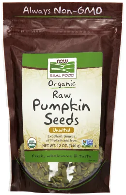 NOW Natural Foods Pumpkin Seeds, Raw Organic - 12oz