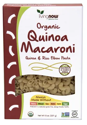 NOW Natural Foods Quinoa Macaroni, Organic - 8 oz.