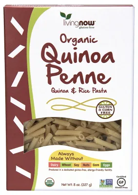 NOW Natural Foods Quinoa Penne, Organic - 8 oz.