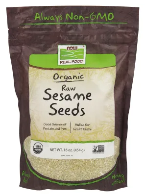 NOW Natural Foods Sesame Seeds, Organic - 16 oz.