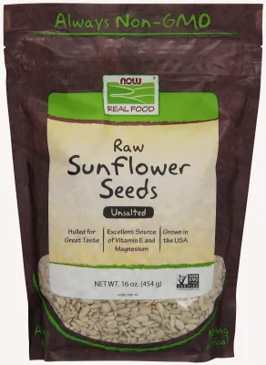 NOW Natural Foods Sunflower Seeds, Raw & Unsalted - 1 lb.