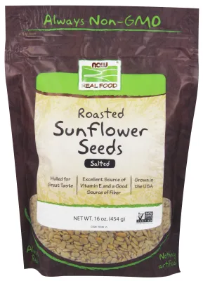 NOW Natural Foods Sunflower Seeds, Roasted & Salted - 16 oz