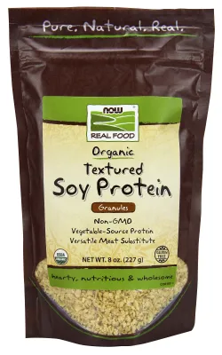 NOW Natural Foods Textured Soy Protein Granules, Organic - 8 oz.