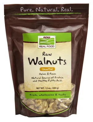 NOW Natural Foods Walnuts, Raw & Unsalted - 12 oz.