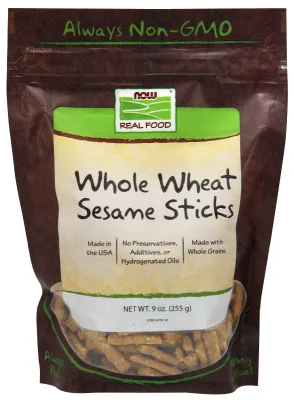 NOW Natural Foods Whole Wheat Sesame Sticks - 9 oz