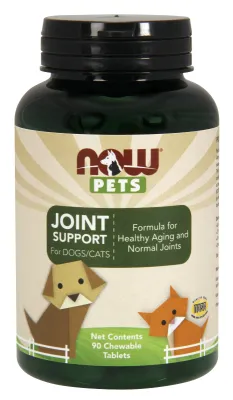 NOW Pet Health Joint Support - 90 Chewable Tablets for Dogs & Cats