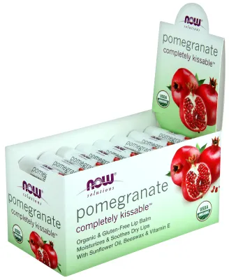 NOW Solutions Completely Kissable Pomegranate Lip Balm - 32 Pack