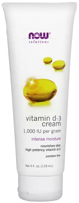 NOW Solutions Vitamin D-3 Cream - 4 fl. oz.