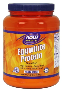 NOW Sports Egg White Protein Creamy Vanilla Powder - 1.5 lbs.