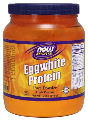NOW Sports Egg White Protein, Unflavored Powder - 1.2 lb.