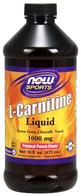 NOW Sports L-Carnitine Liquid 1000 mg, Tropical Punch - 16 fl. oz.