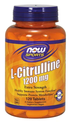 NOW Sports L-Citrulline, Extra Strength 1200 mg - 120 Tablets