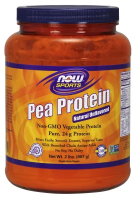 NOW Sports Pea Protein, Pure Unflavored Powder - 2 lbs.