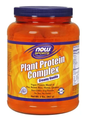 NOW Sports Plant Protein Complex, Creamy Vanilla Powder - 2 lbs.