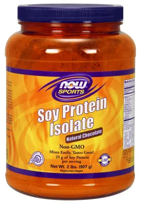 NOW Sports Soy Protein Isolate, Creamy Chocolate Powder - 2 lbs.
