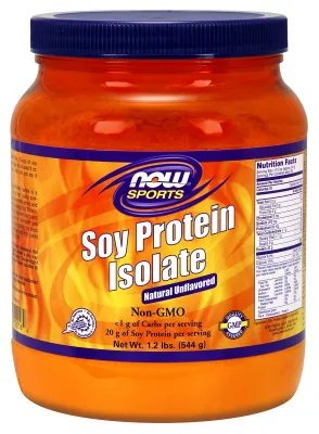 NOW Sports Soy Protein Isolate, Unflavored Powder - 1.2 lbs.